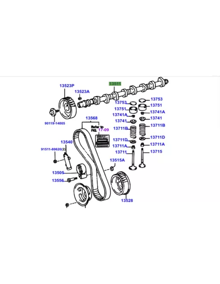 Arbre à cames KZJ7 KZJ9 TOYOTA - accessoire 4x4