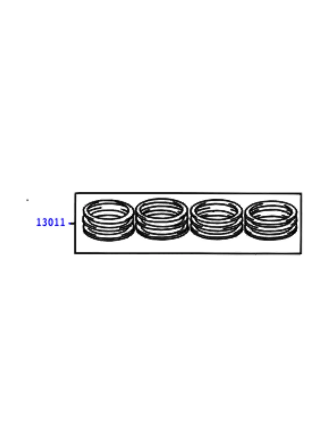Jeu segments cote réparation 0.5 pour 4 pistons 1KZ-T KZJ7 KZJ9