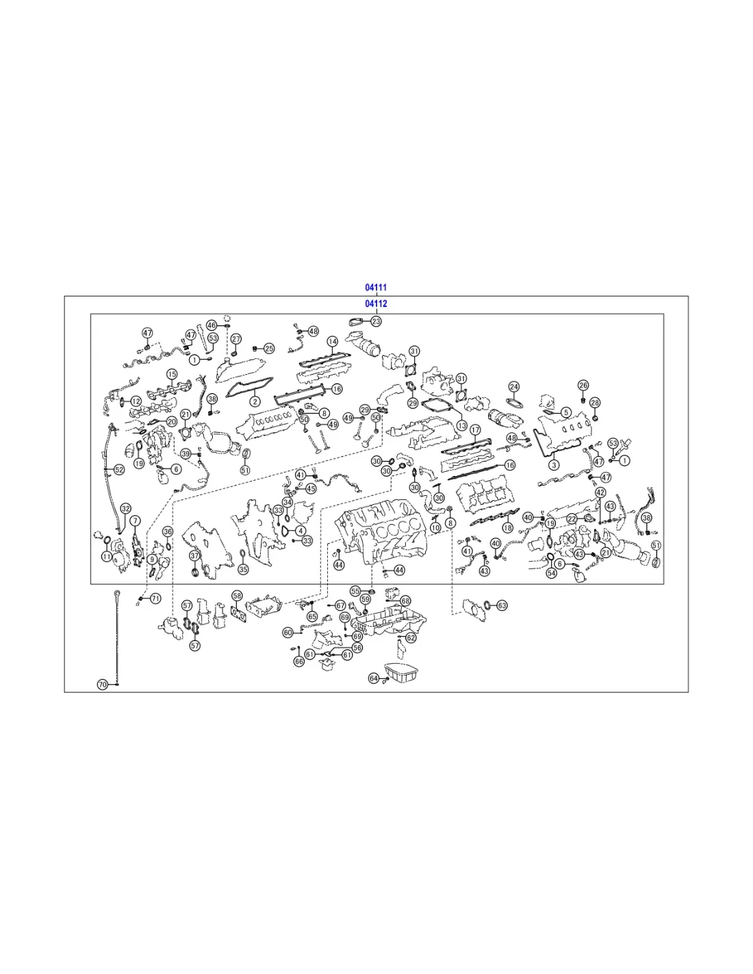 Pochette de joints moteur complète VDJ200 TOYOTA - accessoire 4x4