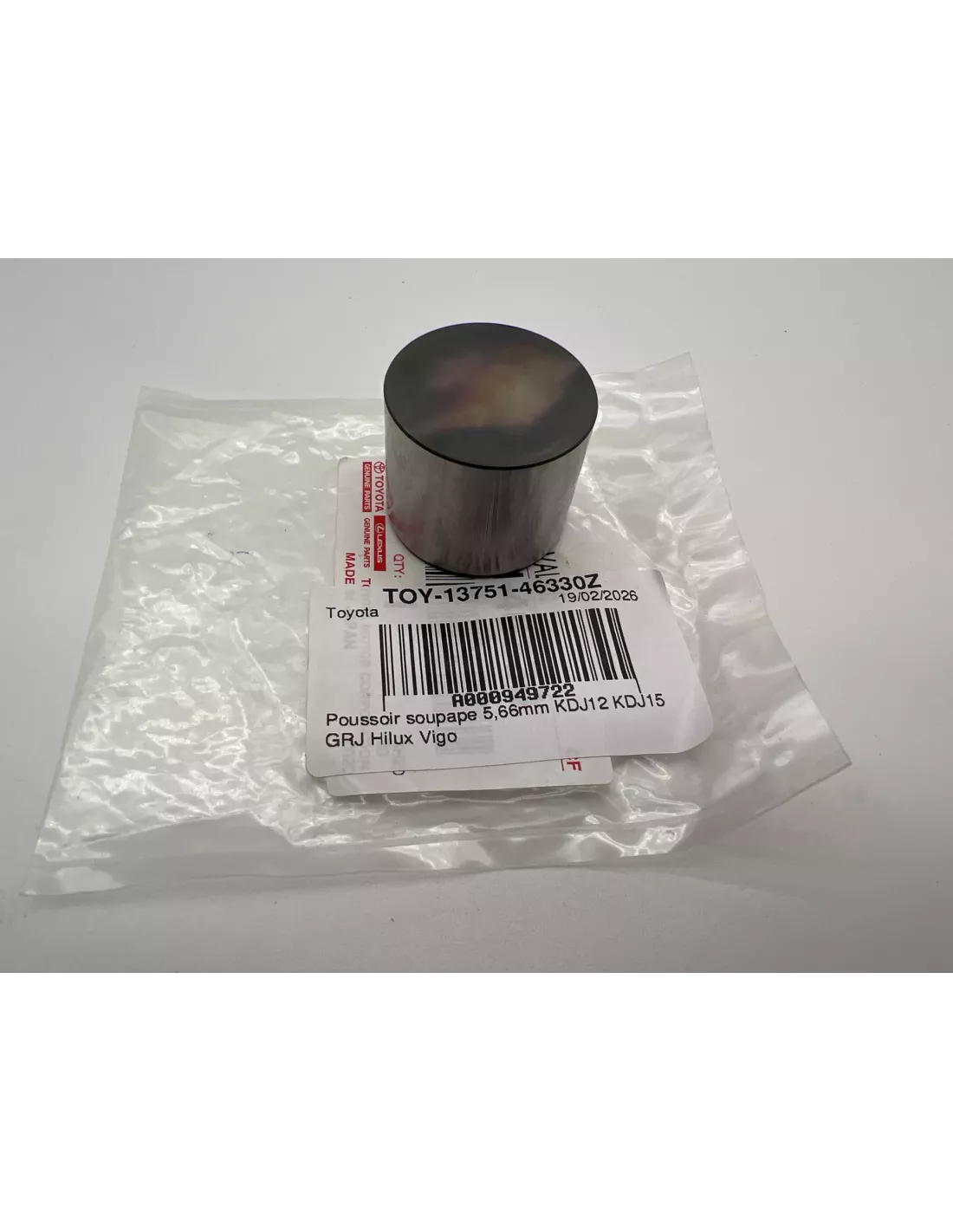 Poussoir soupape 5 66mm KDJ12 KDJ15 GRJ Hilux Vigo TOYOTA -