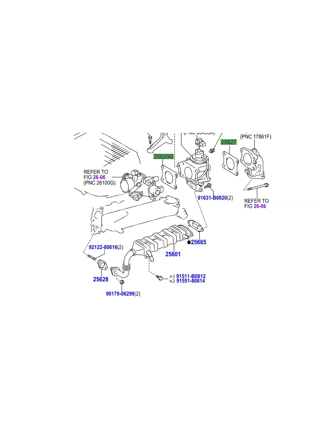 Joint de vanne EGR KDJ120 KDJ125 166cv TOYOTA - accessoire 4x4