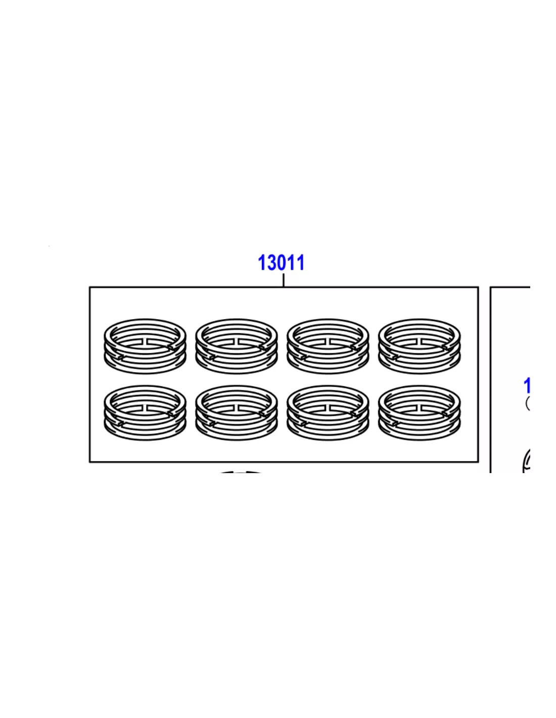 Jeu de segments pour 8 pistons VDJ200 TOYOTA - accessoire 4x4