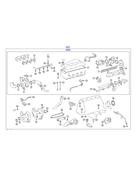 Pochette de joints moteur complète KDJ150 190cv TOYOTA - accessoire