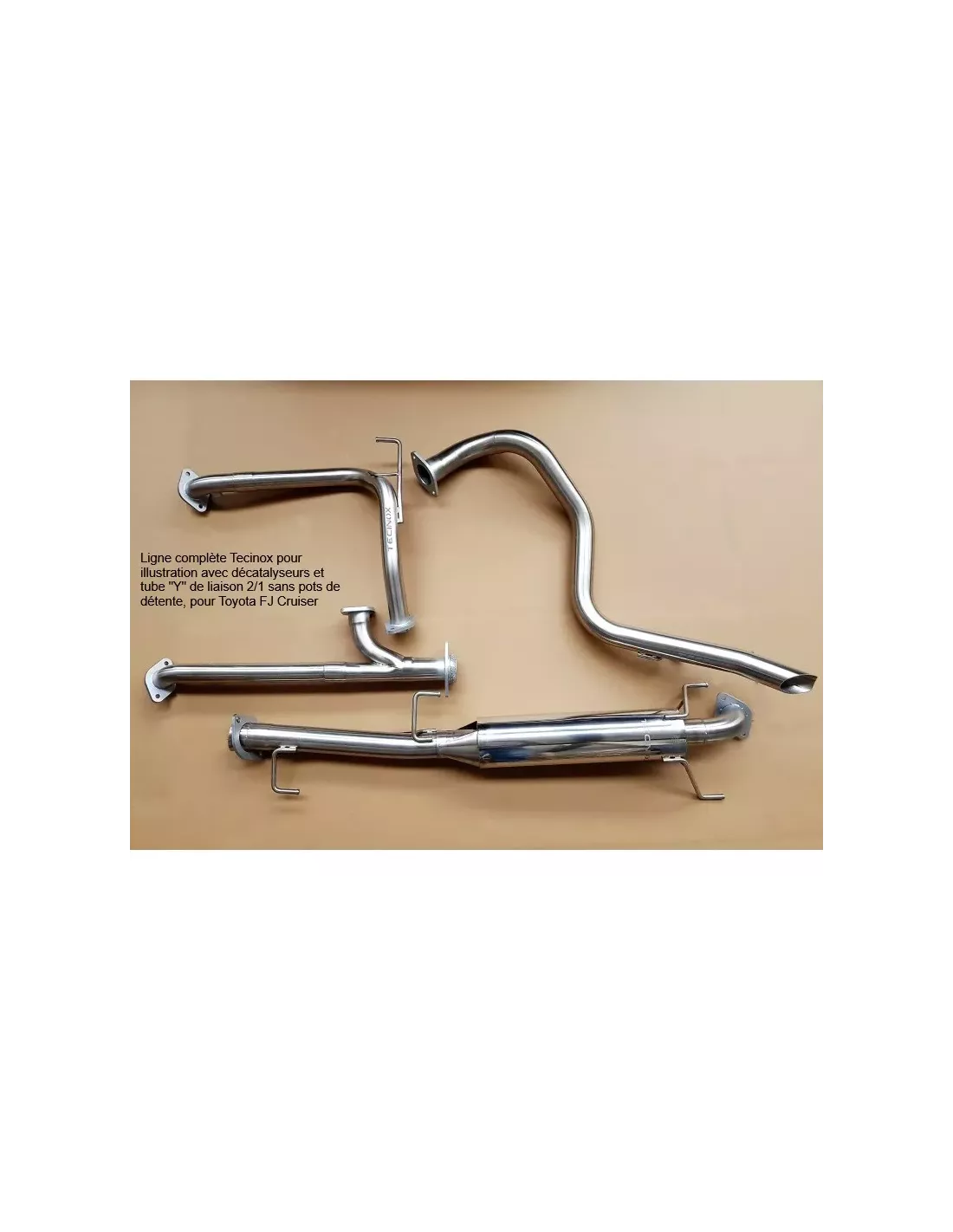 Intermediaire avec silencieux Tecinox Toyota FJ Cruiser 2006-2018