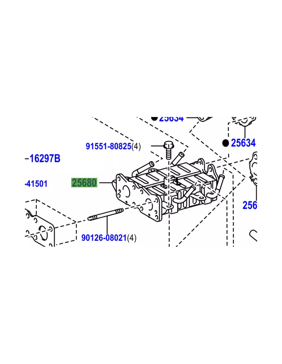 Refroidisseur de vanne EGR VDJ200 TOYOTA - accessoire 4x4