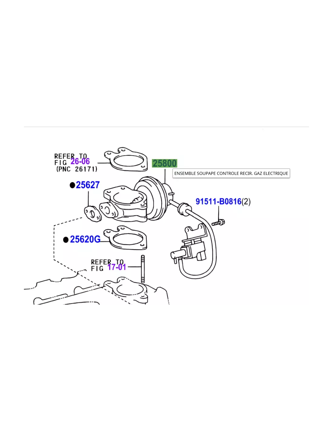 Vanne EGR recirculation gaz échappement KDJ9 KDJ12 163cv TOYOTA -