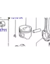 Piston moteur 1HZ HZJ78 HZJ79 - Marquage 2 - Cote standard TOYOTA -