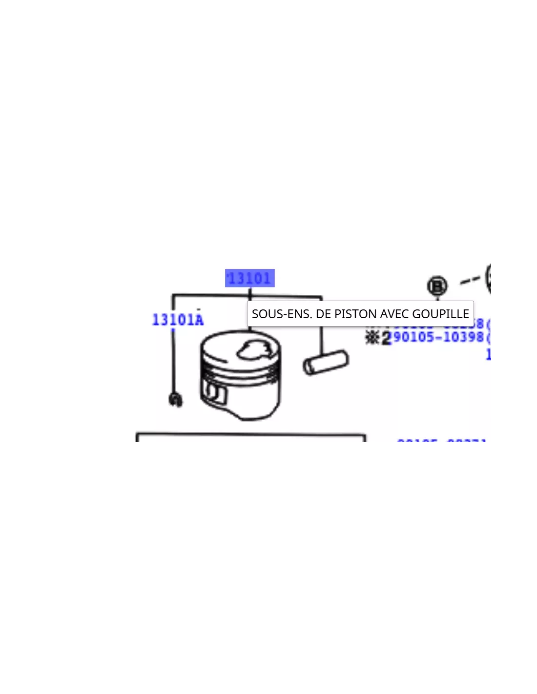 Piston moteur KZJ7 KZJ9 - Cote réparation 0.50 TOYOTA - accessoire 4x4