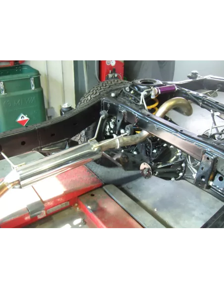 Intermediaire avec silencieux+ tube arriere (2 pieces) Tecinox Toyota