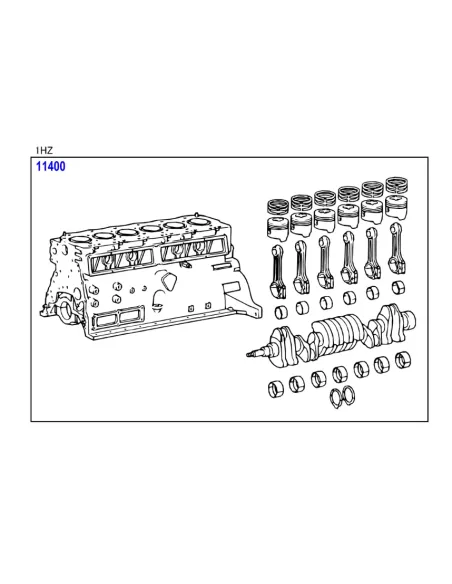 Bloc moteur embiellé 1HZ pour Land Cruiser HZJ78 HZJ79 HZJ105 TOYOTA