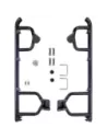 SUMMIT 78 07ON STEP ONLY MATT BLACK REQ 4412670 ARB - accessoire 4x4