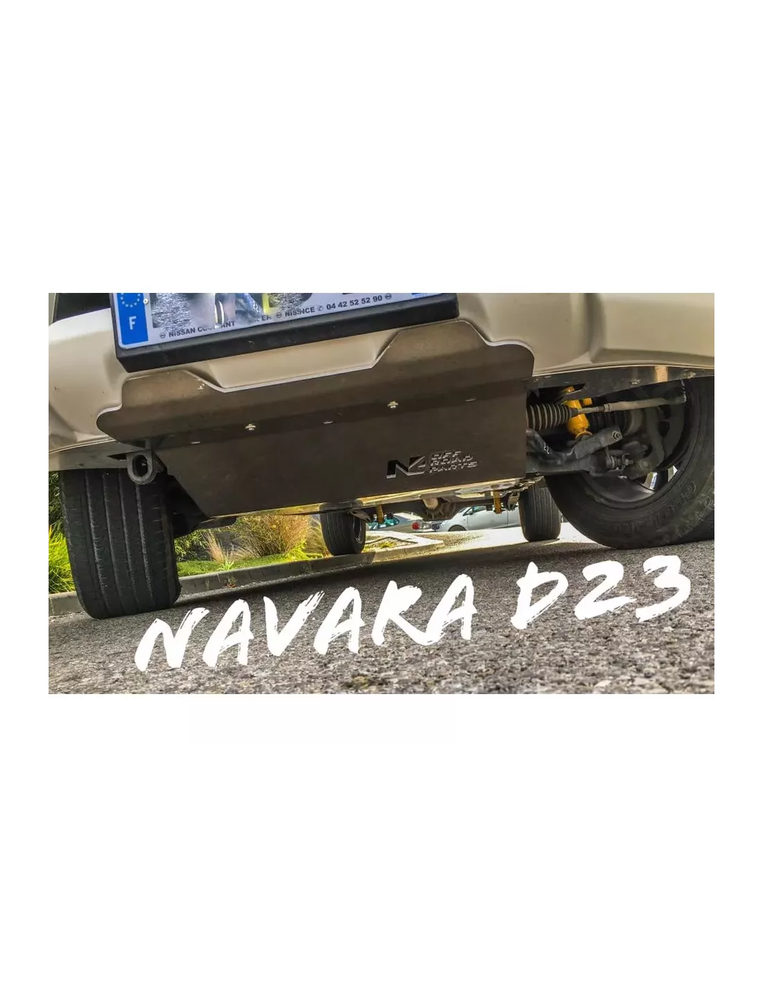 Ski de protection avant en aluminium de 8mm pour Nissan Navara D23