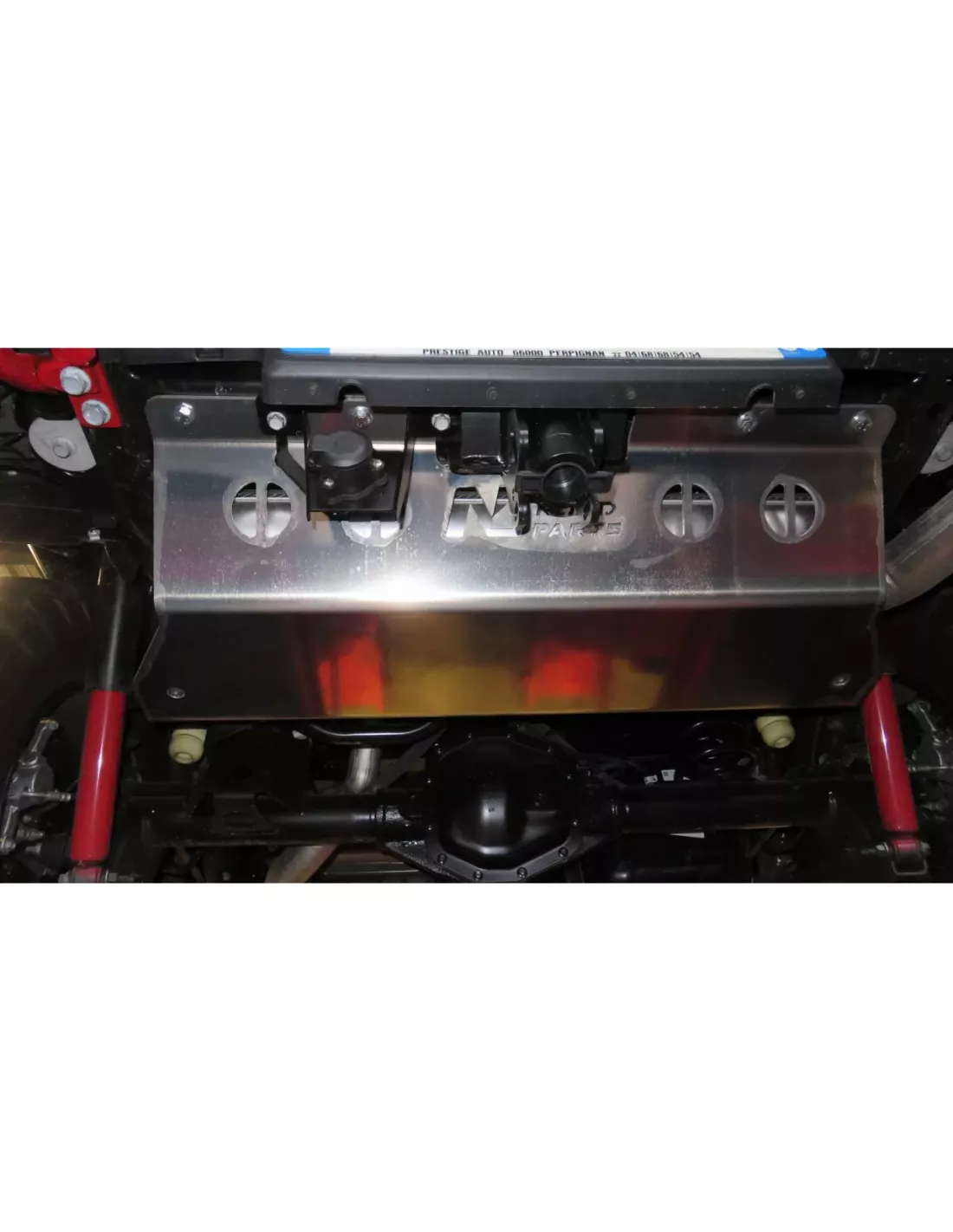 Ski de protection de silencieux arrière en aluminium de 6mm pour Jeep