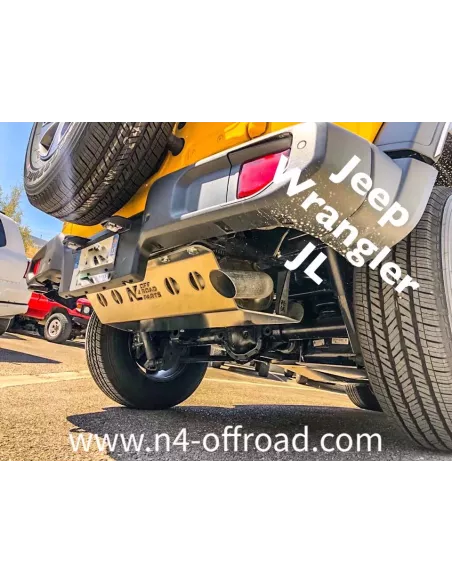 Ski de protection de silencieux arrière en aluminium de 6mm pour Jeep