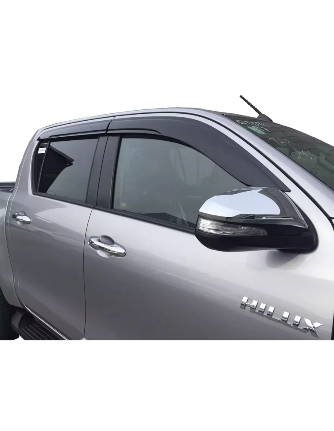 Jeu 4 déflecteurs vitre avant et arrière Hilux Revo AIRPLEX -