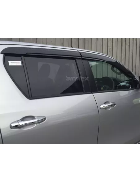 Jeu 4 déflecteurs vitre avant et arrière Hilux Revo AIRPLEX -