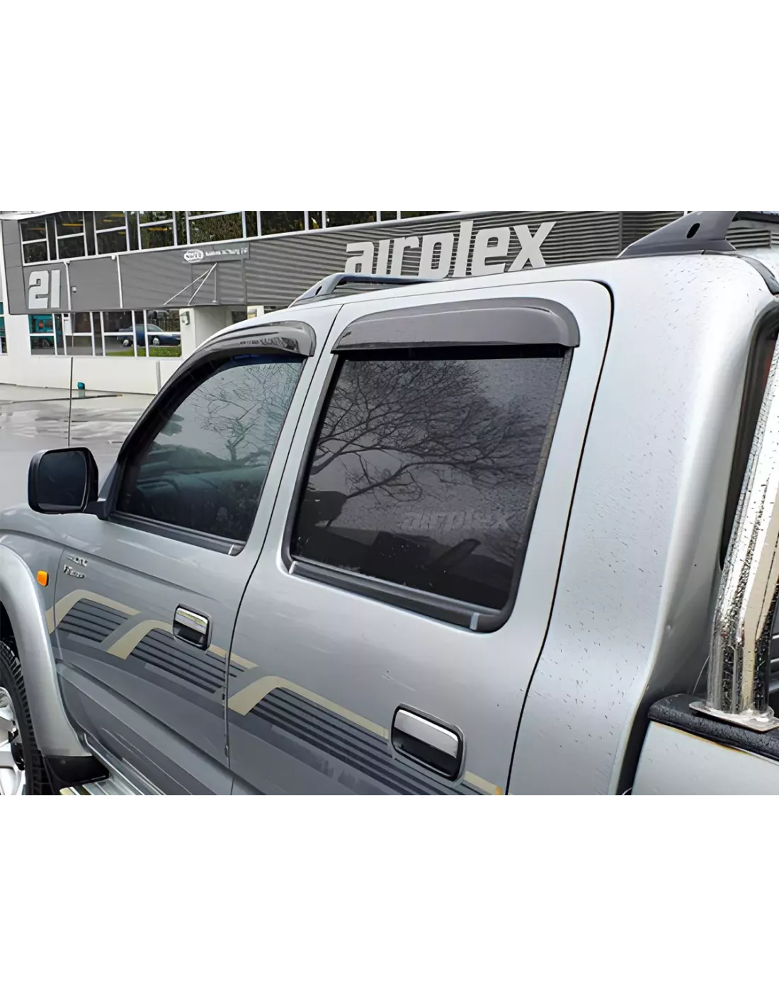 Jeu 4 déflecteurs vitre avant et arrière Toyota Hilux 1998-2004