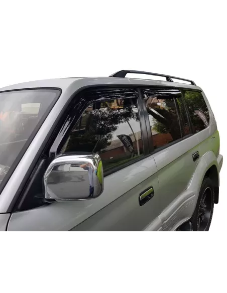 Jeu 4 déflecteurs vitre avant et arrière Toyota KZJ95 KDJ95 AIRPLEX -