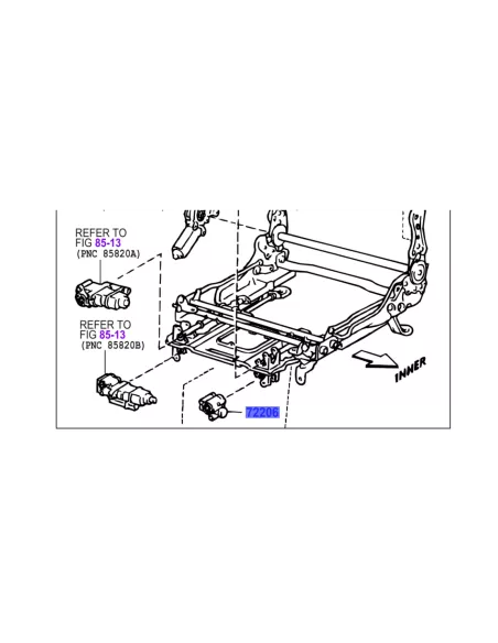Boitier vis sans fin de siège électrique HDJ80 TOYOTA - accessoire 4x4