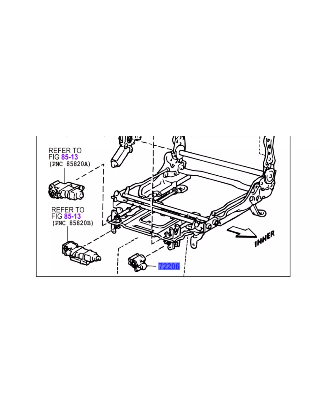 Boitier vis sans fin de siège électrique HDJ80 TOYOTA - accessoire 4x4