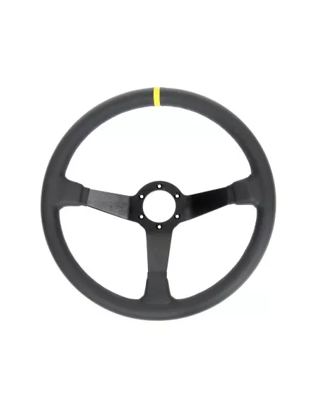 Volant Racing en cuir noir Ø380 DTC PARTS - accessoire 4x4