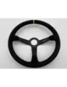 Volant Racing en cuir noir Ø380 en peau retournée DTC PARTS -
