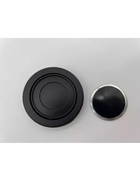 Volant Racing en cuir noir Ø380 en peau retournée DTC PARTS -