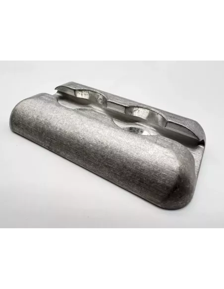 Plaquette double ancrage Aero aluminium brut AERO - accessoire 4x4