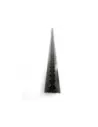 Rail arrimage Aero semi circulaire aluminium anodise noir 2000mm DTC