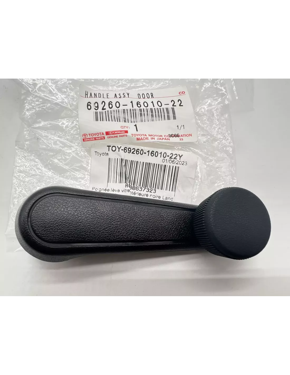 Poignée lève vitre intérieure noire Land Cruiser BJ4 TOYOTA -