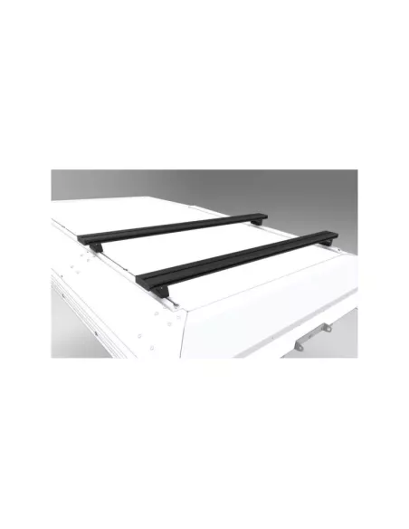 Paire barres de toit transversales 1250mm Alu-Cab - capuchons oranges