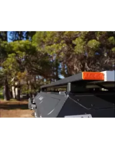 Paar Kreuzdachbar 1450mm Alukabine - orange Kappen 2