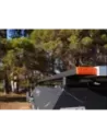 Paire barres de toit transversales 1450mm Alu-Cab - capuchons oranges