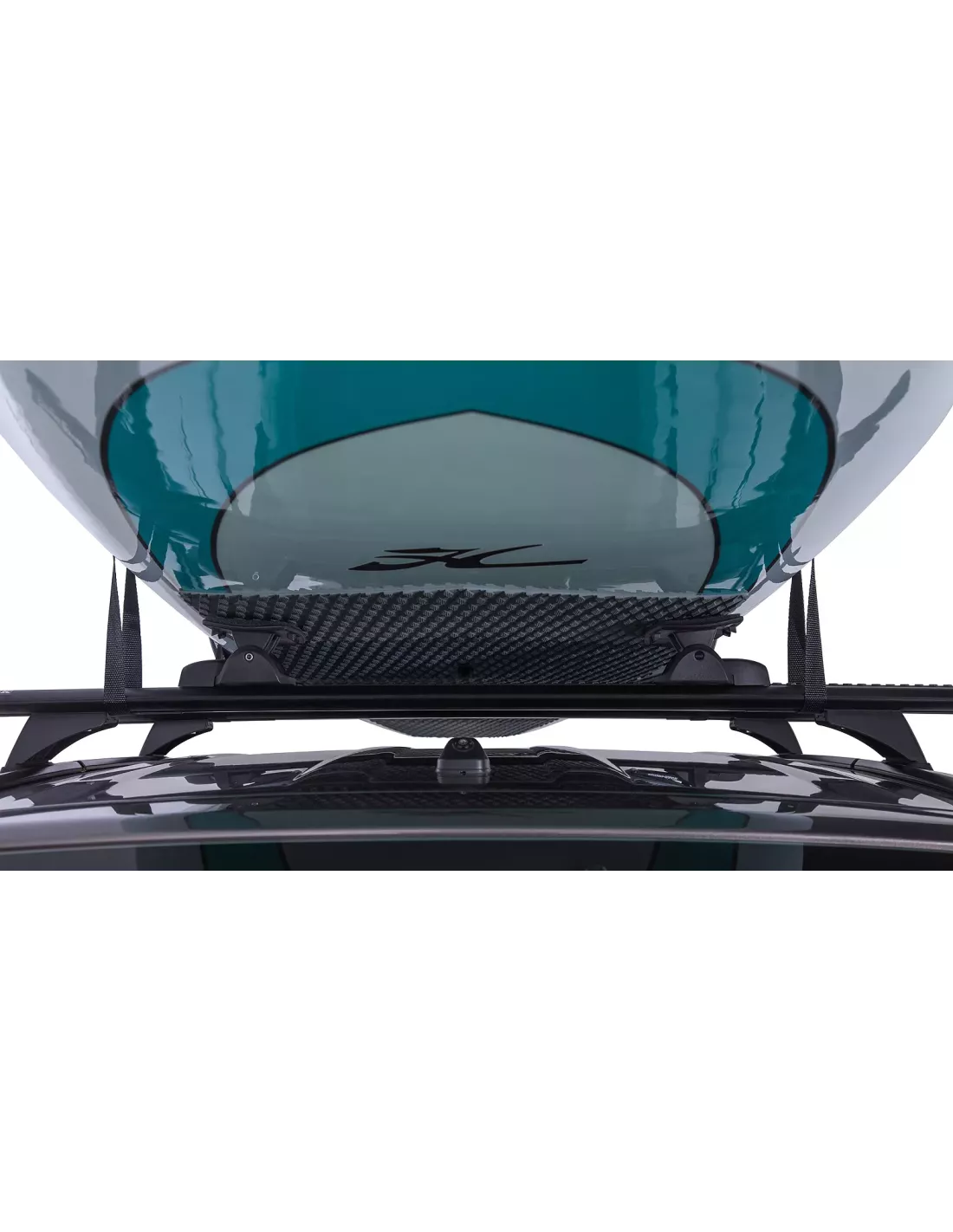 Kit porte kayak sur barre de toit et galerie avec chargement arrière