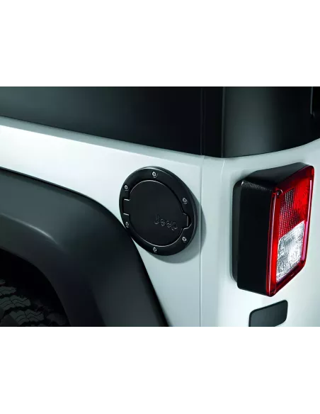 Trappe à carburant en aluminium noir satiné pour Jeep Wrangler JK DTC