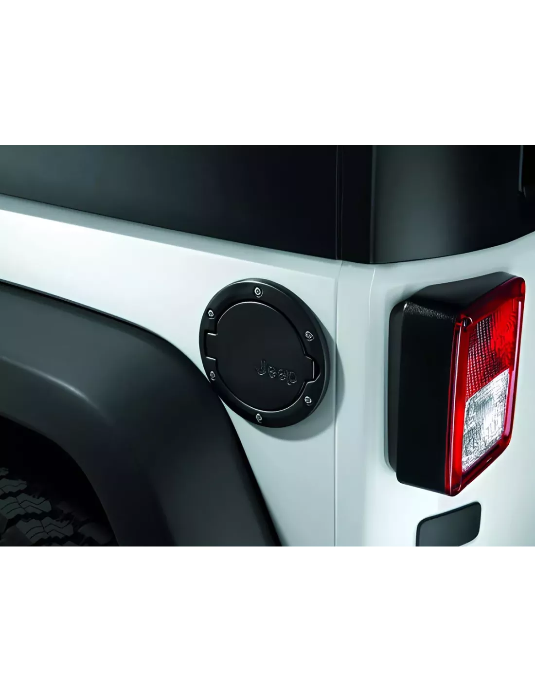 Trappe à carburant en aluminium noir satiné pour Jeep Wrangler JK DTC