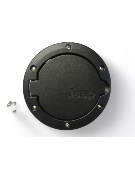 Trappe à carburant en aluminium noir satiné pour Jeep Wrangler JK DTC