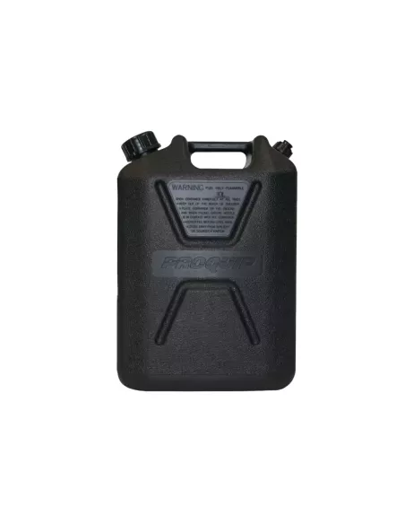 Jerrycan carburant - plastique noir 10L - avec bec verseur amovible