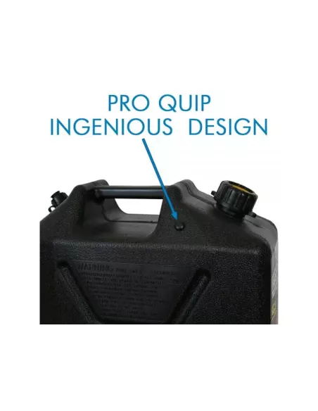 Jerrycan carburant - plastique noir - Format US 20L - avec bec