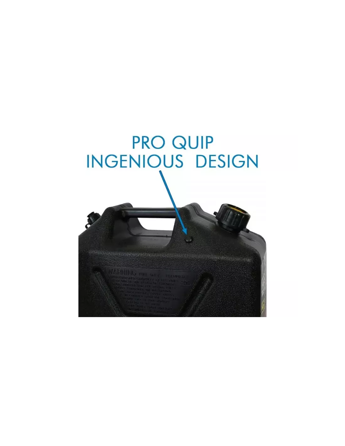 Jerrycan carburant - plastique noir - Format US 20L - avec bec