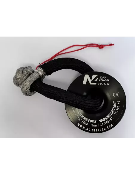 Anneau de treuillage 13.5T en aluminium anodisé noir