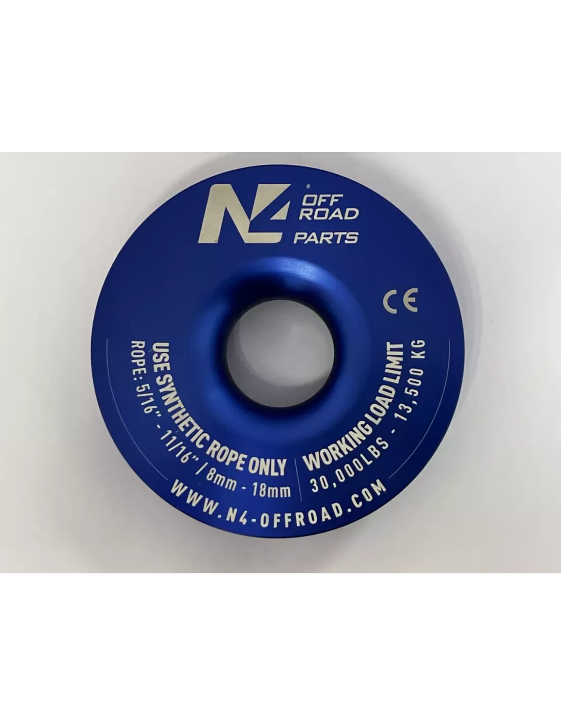Anneau de treuillage 13.5T en aluminium anodisé bleu