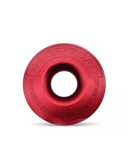 Anneau de treuillage alu 13.5T Ø148mm rouge avec etui