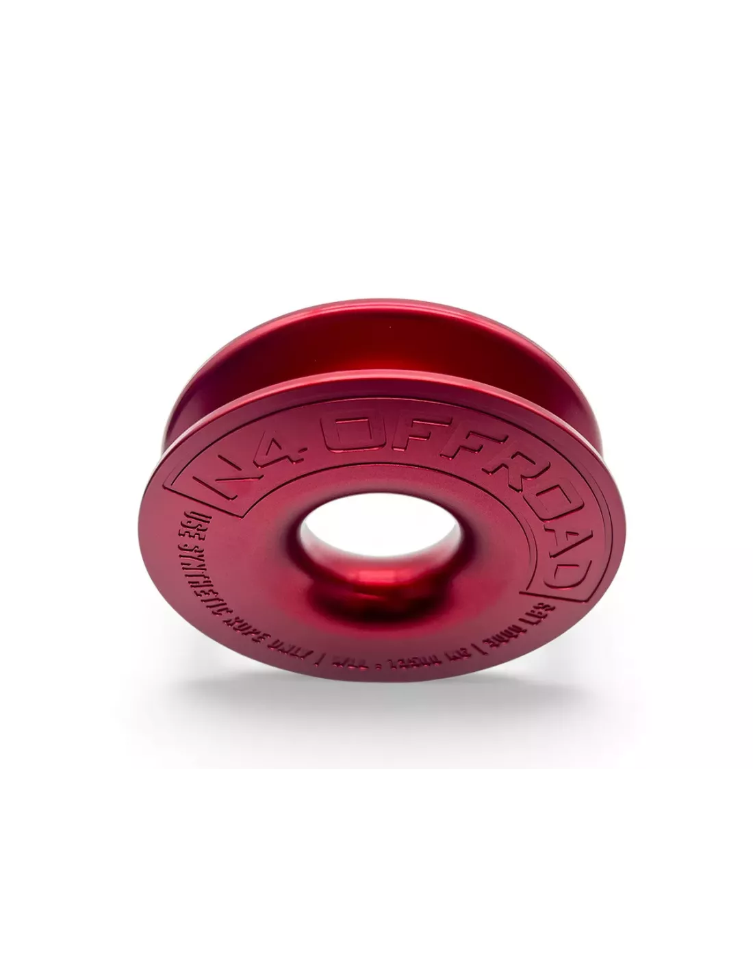 Anneau de treuillage alu 13.5T Ø148mm rouge avec etui
