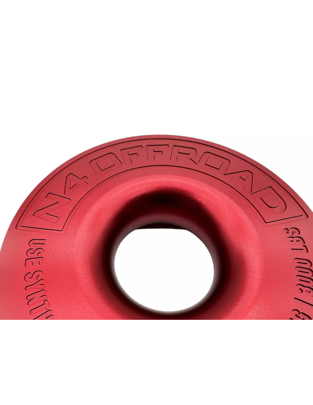 Anneau de treuillage alu 13.5T Ø148mm rouge avec etui