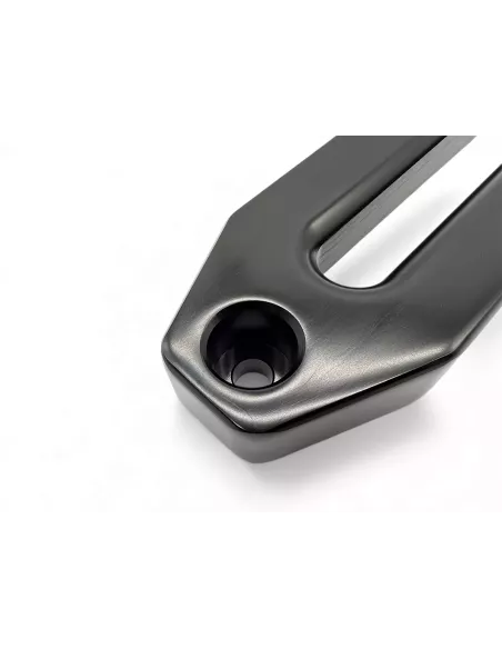 Ecubier aluminium noir pour corde de treuil synthétique