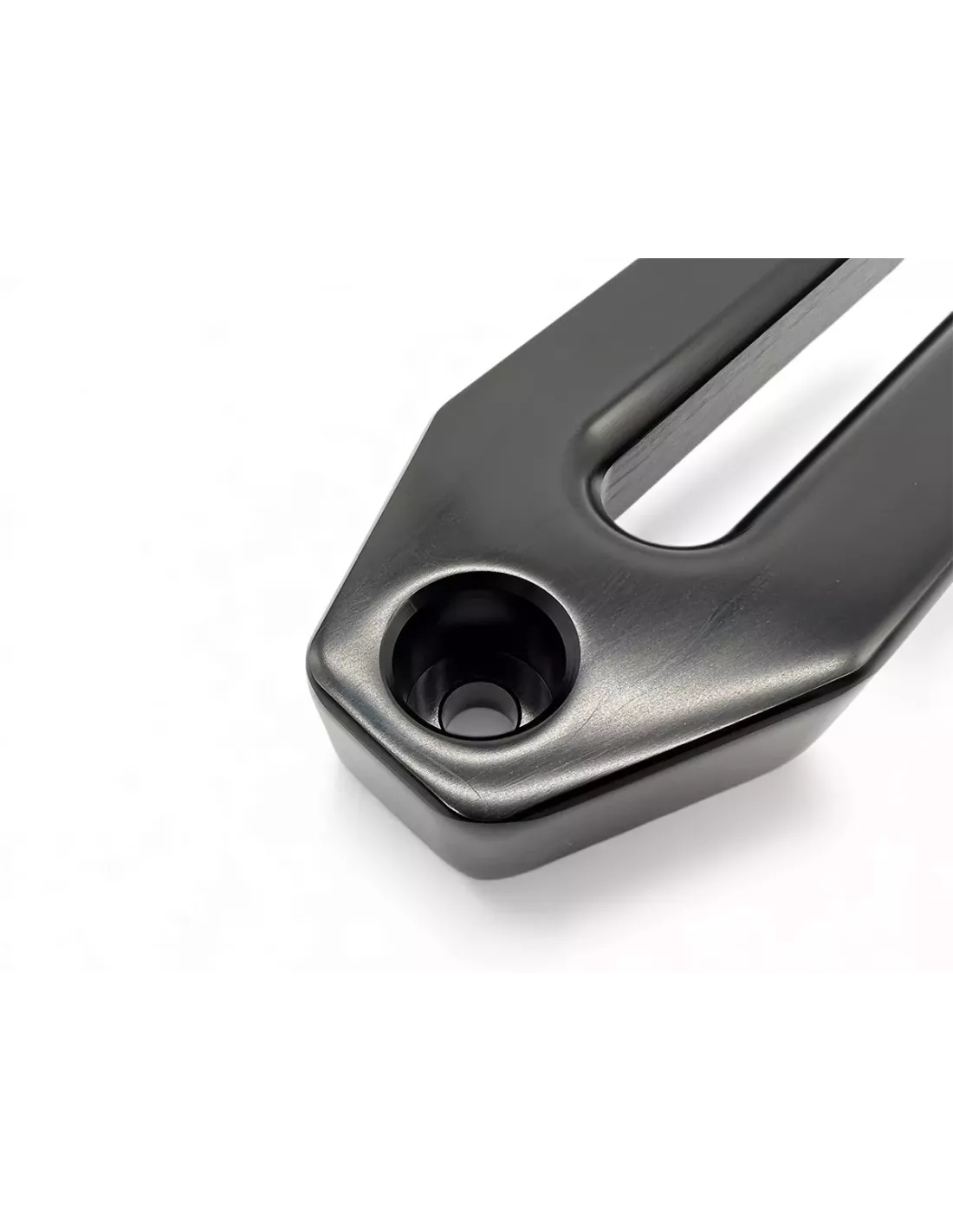 Ecubier aluminium noir pour corde de treuil synthétique