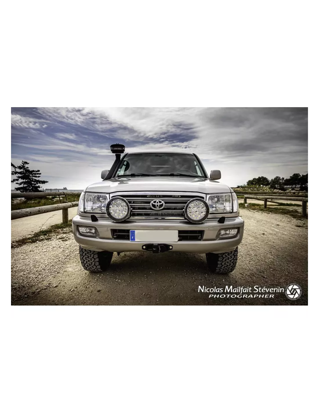 Platine de treuil intégrée au pare-chocs d'origine pour Toyota HDJ100