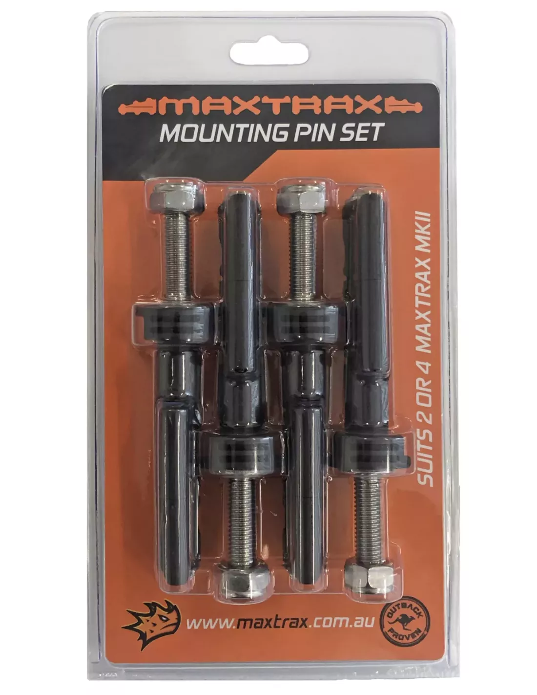 Fixation rapide Maxtrax MKII - Set de 4 pièces - Longueur filetage