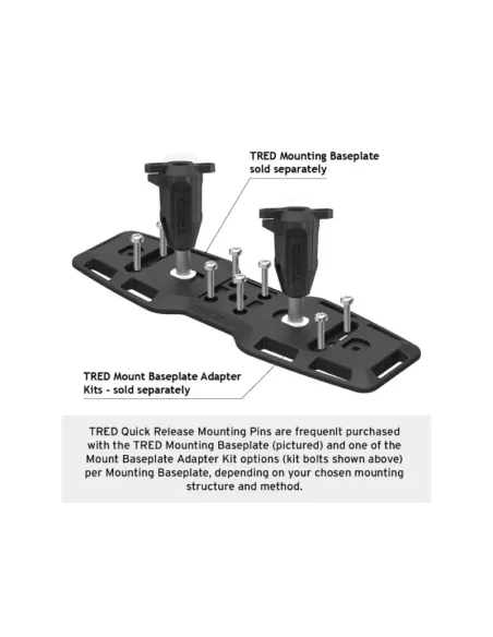 Axes à verrouillage rapide 113 mm pour plaque à sable Tred TRED -